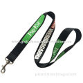 Promotional polyester lanyards, three-color logo, with carabiner hook